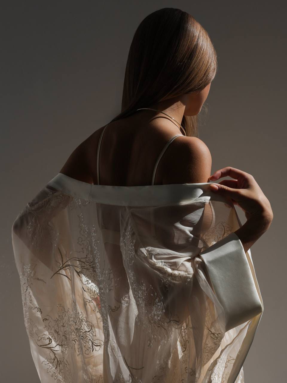 Amani Silk Kimono Ivory