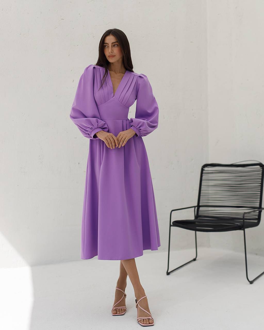 Gloria Midi Dress Purple