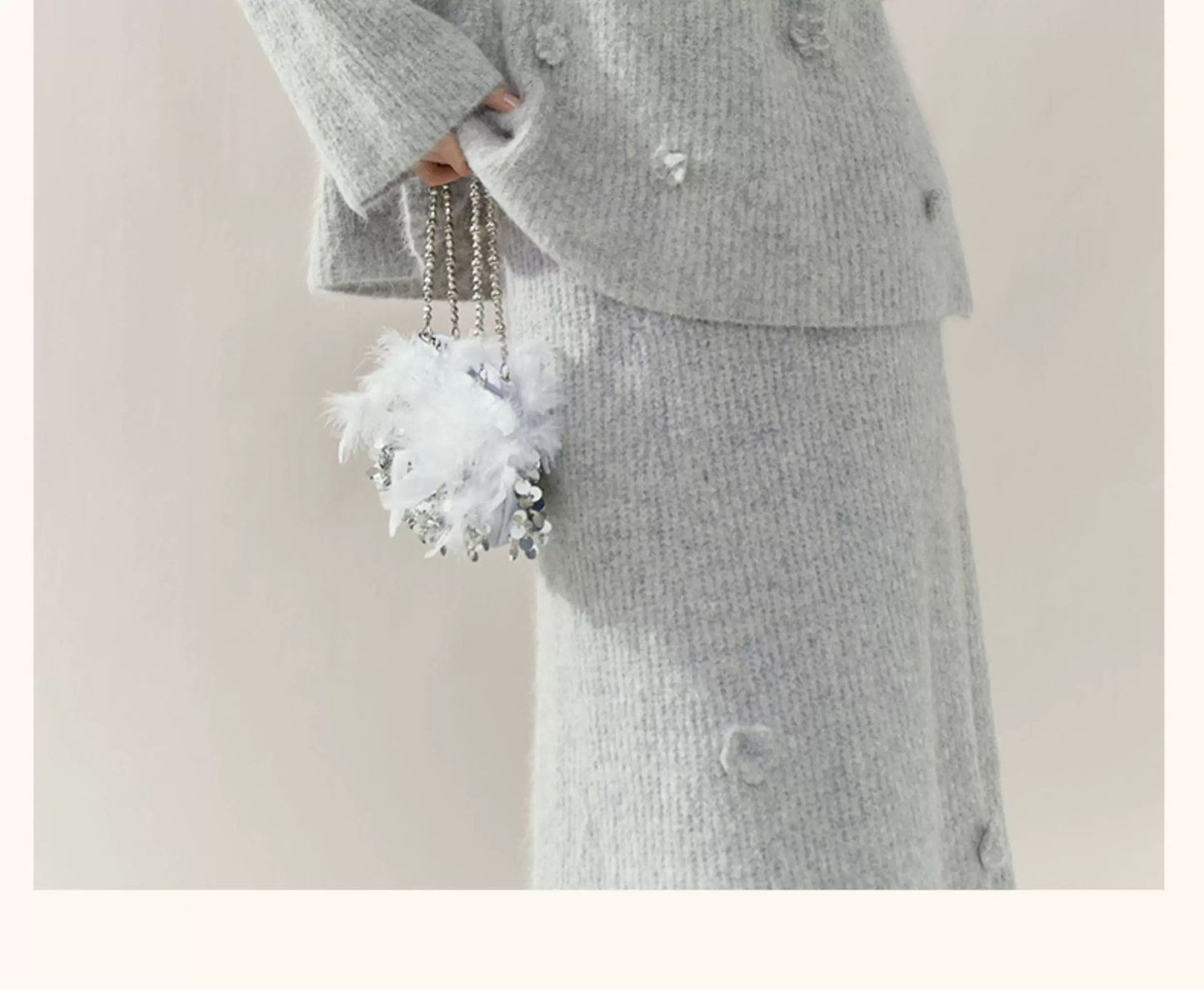 Grey Bloom Knit Set