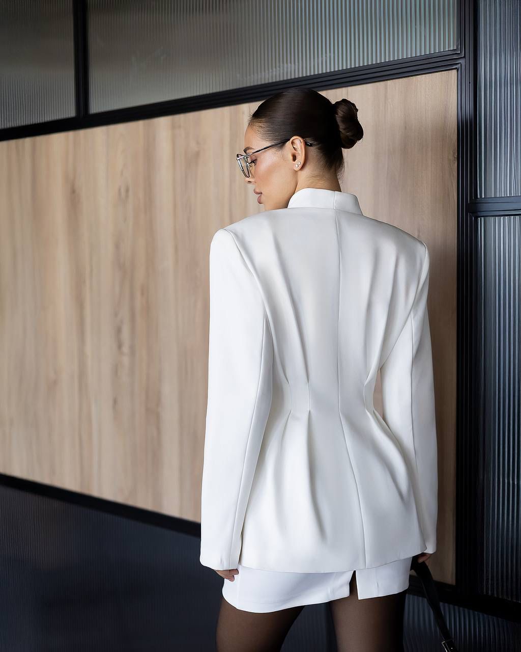Structured Mini-Length Jacket and Skirt Set