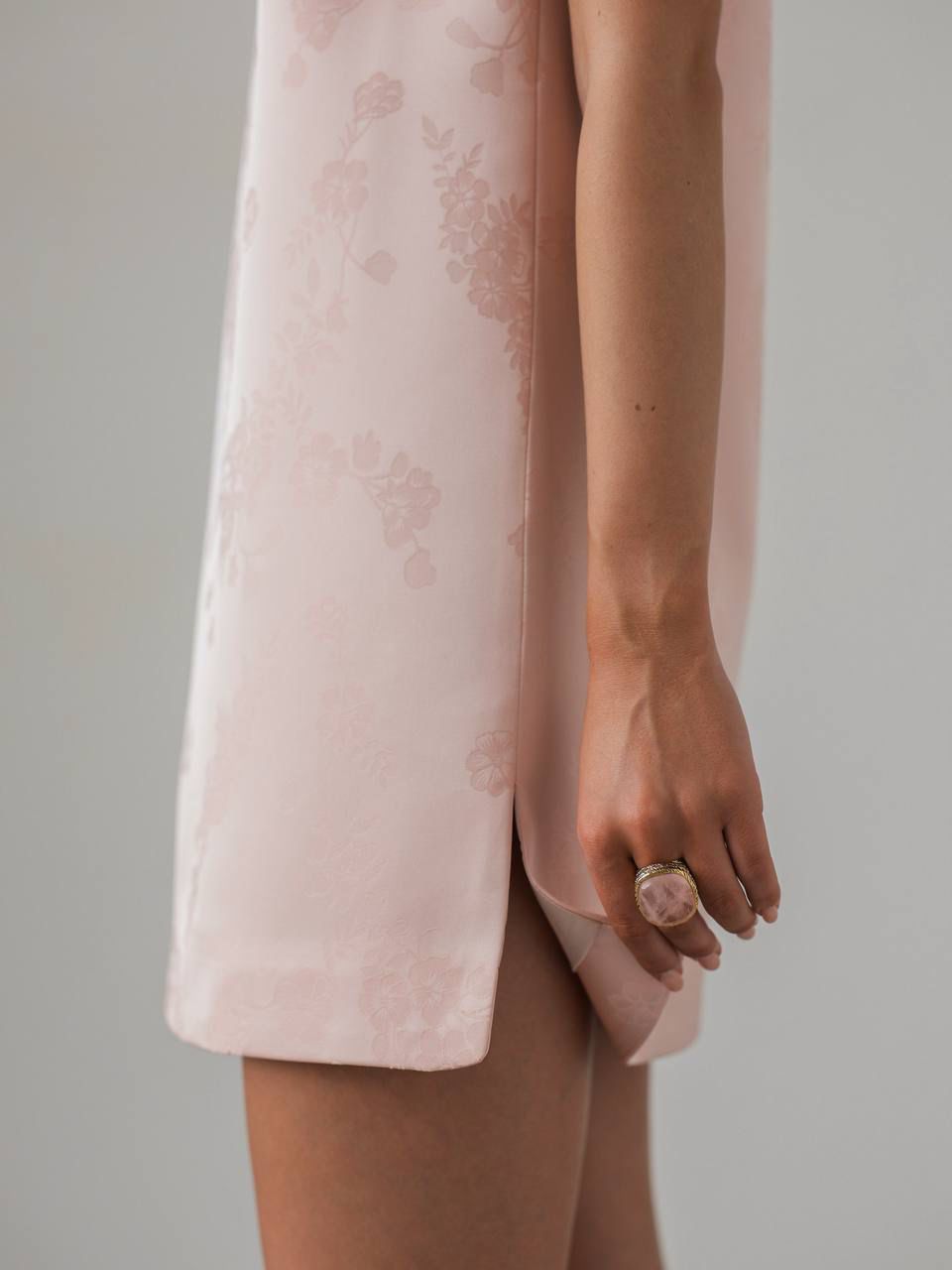 Jacquard Mini Qipao Dress