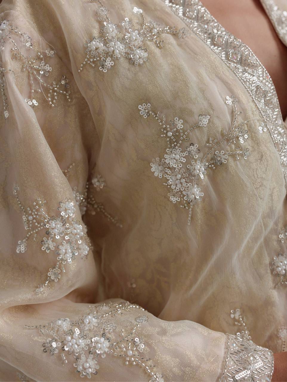 Embroidered Organza Kimono