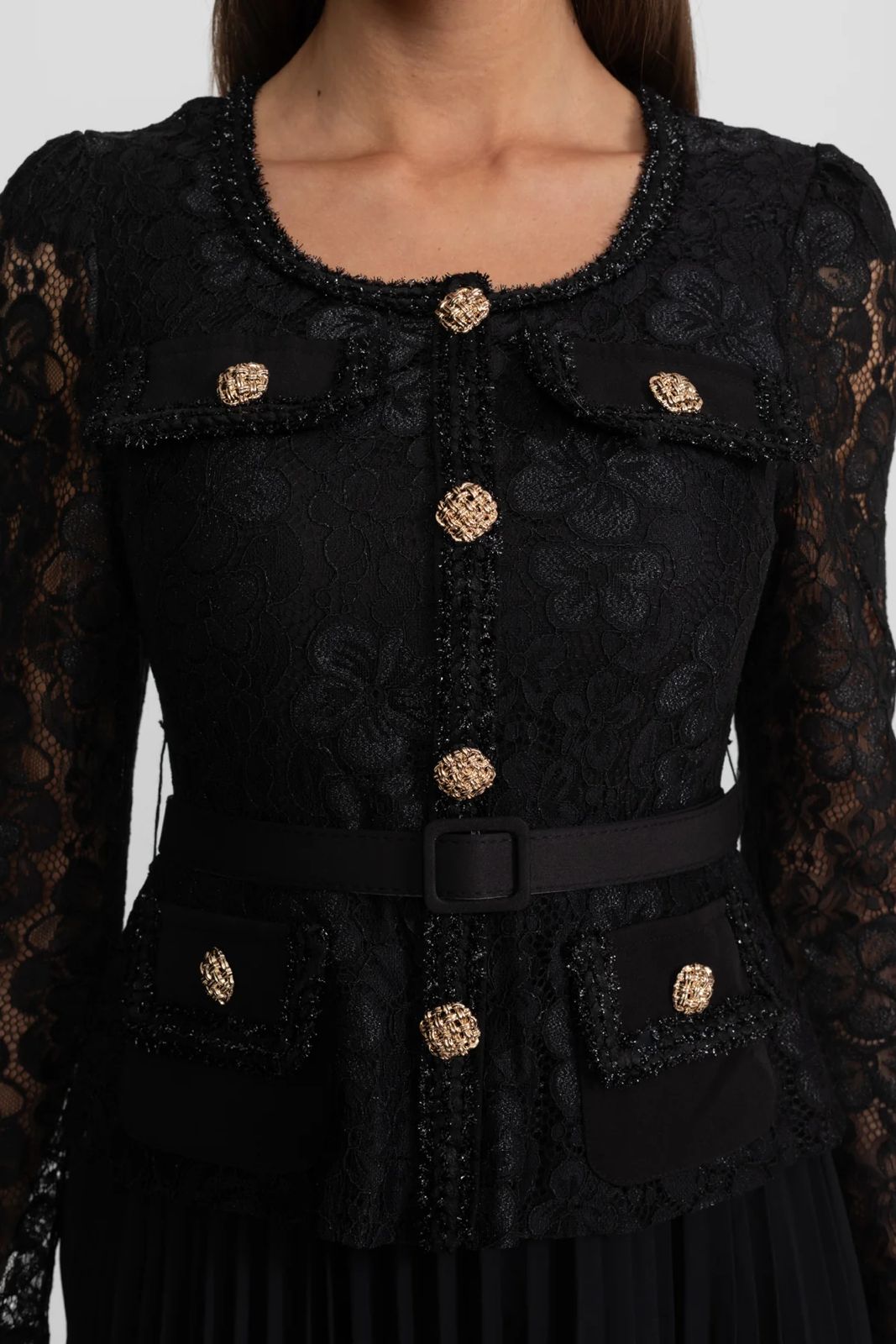 Celeste Black Midi Dress