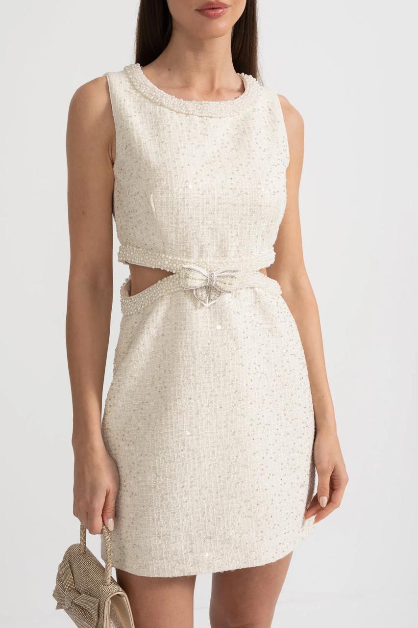 Сукня «Міні з вирізом кольору слонової кістки»