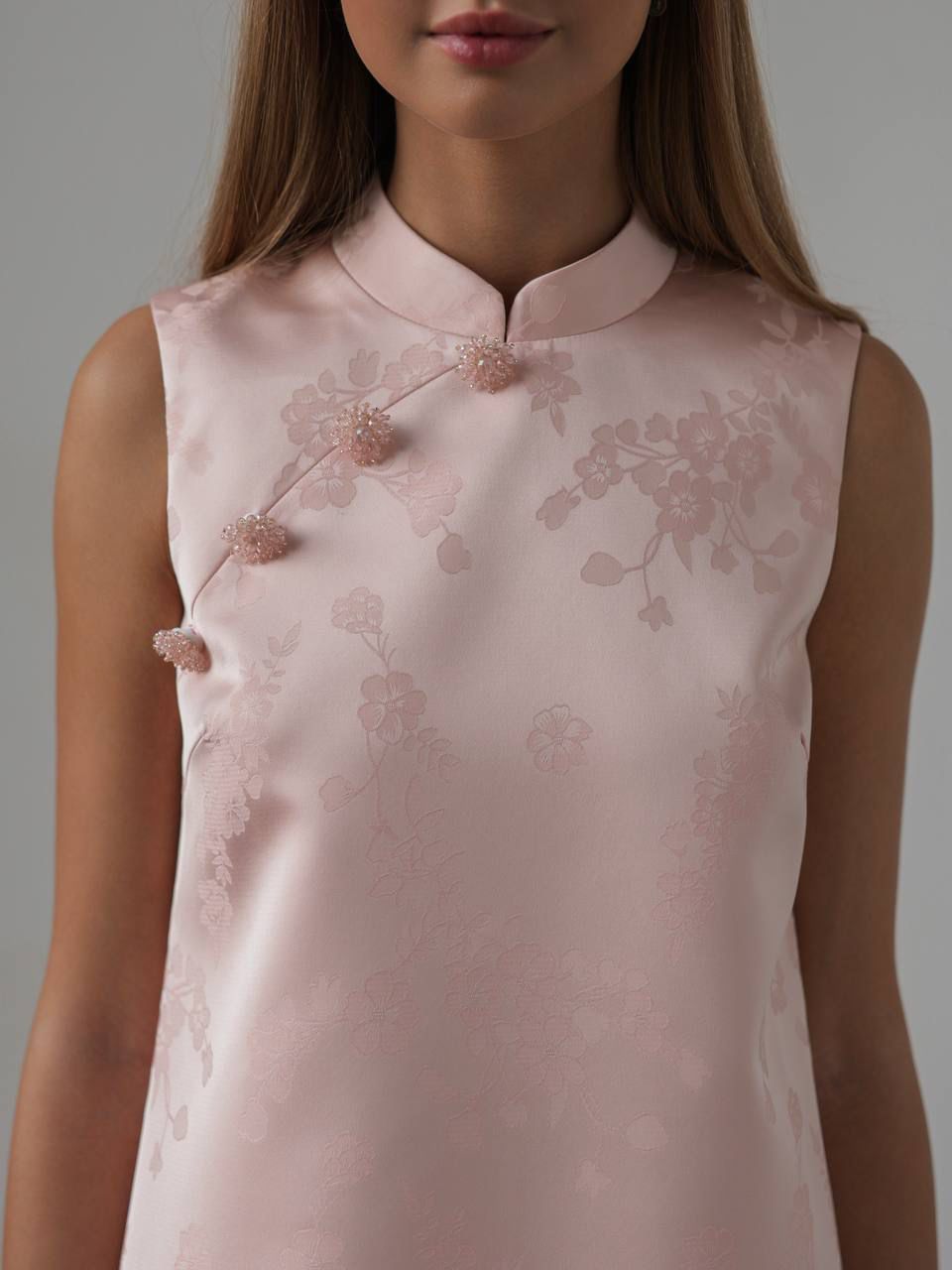 Jacquard Mini Qipao Dress