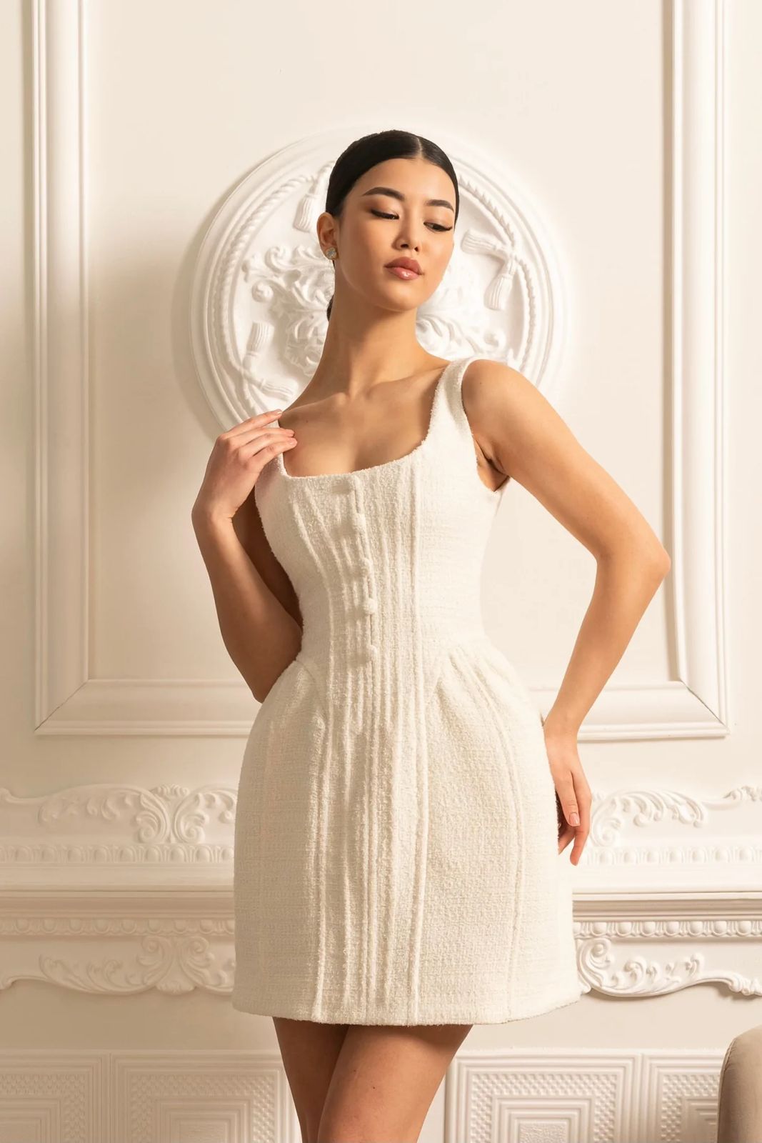 Elara Mini Dress White