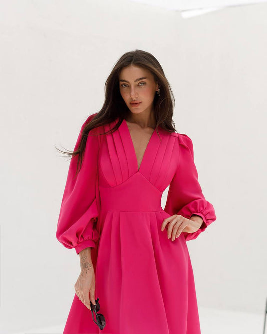 Gloria Midi Dress Pink