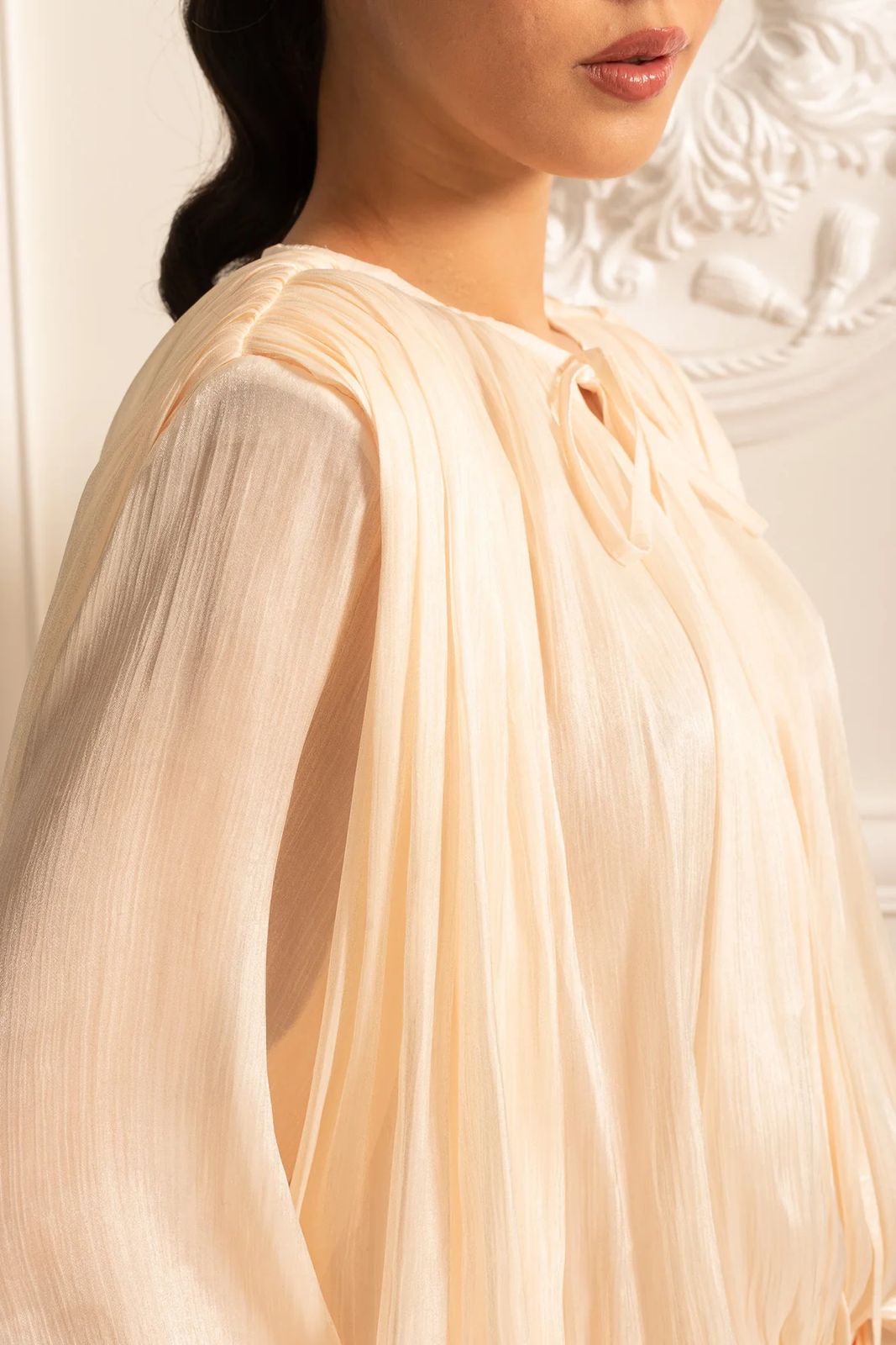 Liora Silk Mini Dress Ivory