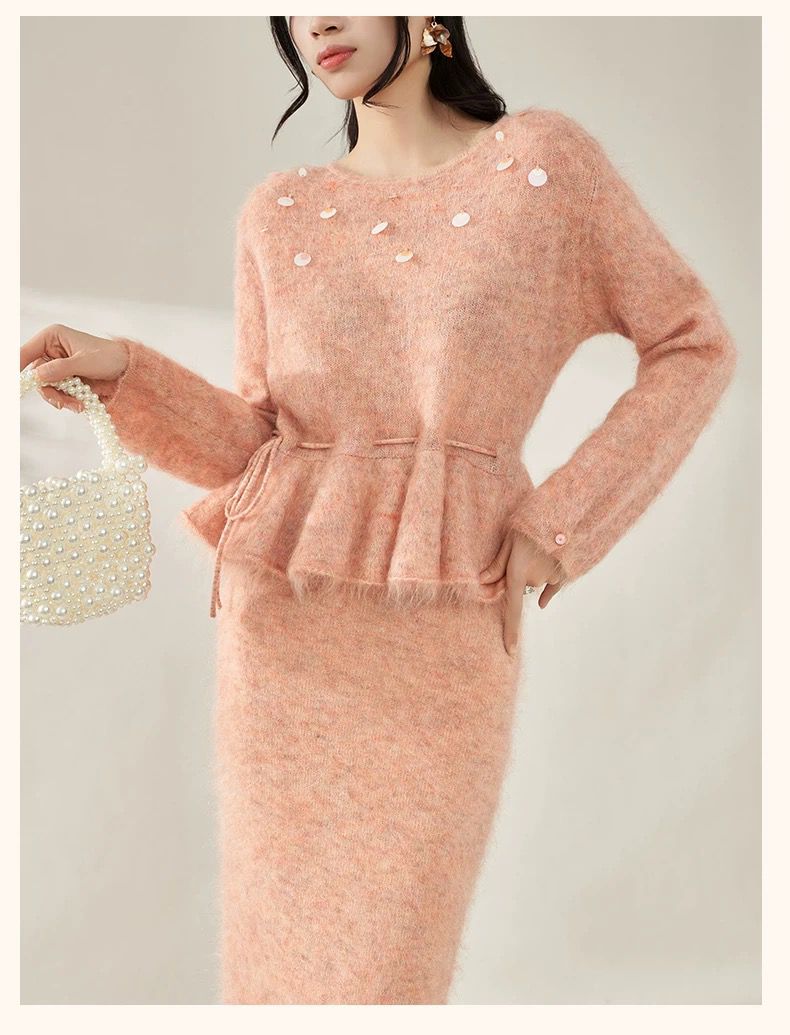 Peach Soft Knit Set