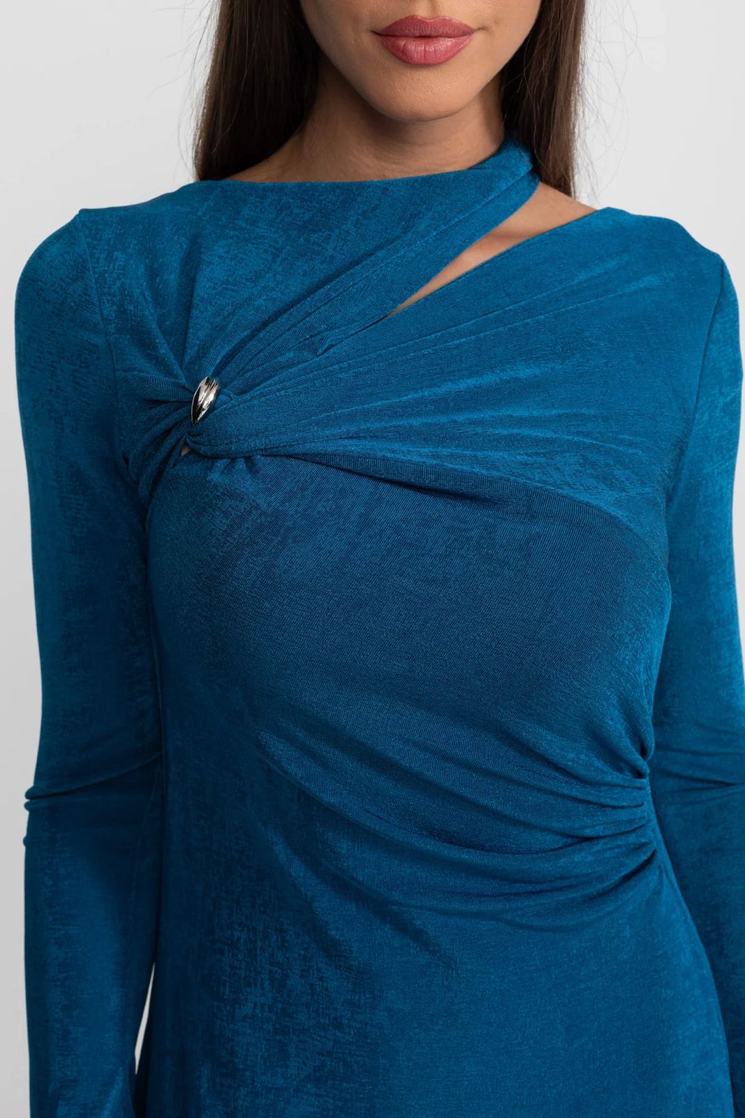 Сукня-драпа синього кольору