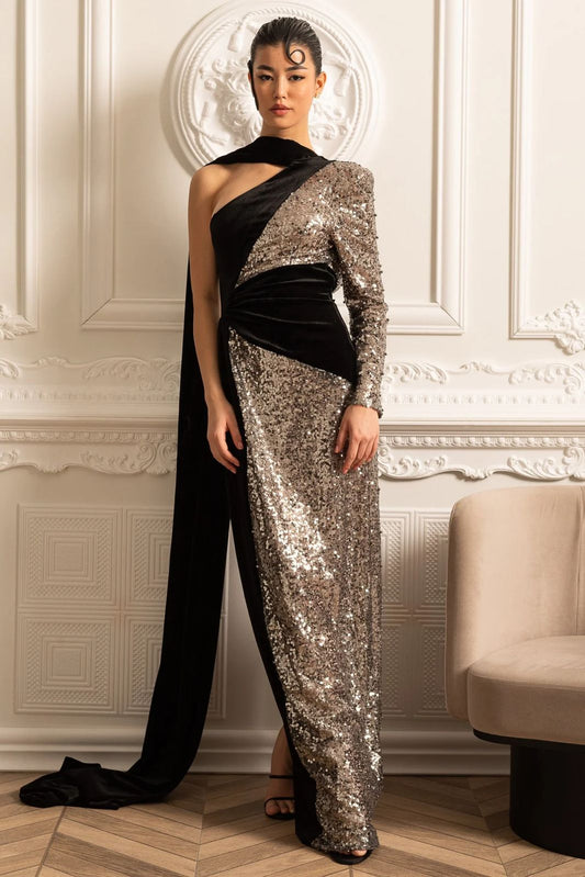 Оксамитова сукня з блискітками Aurelia