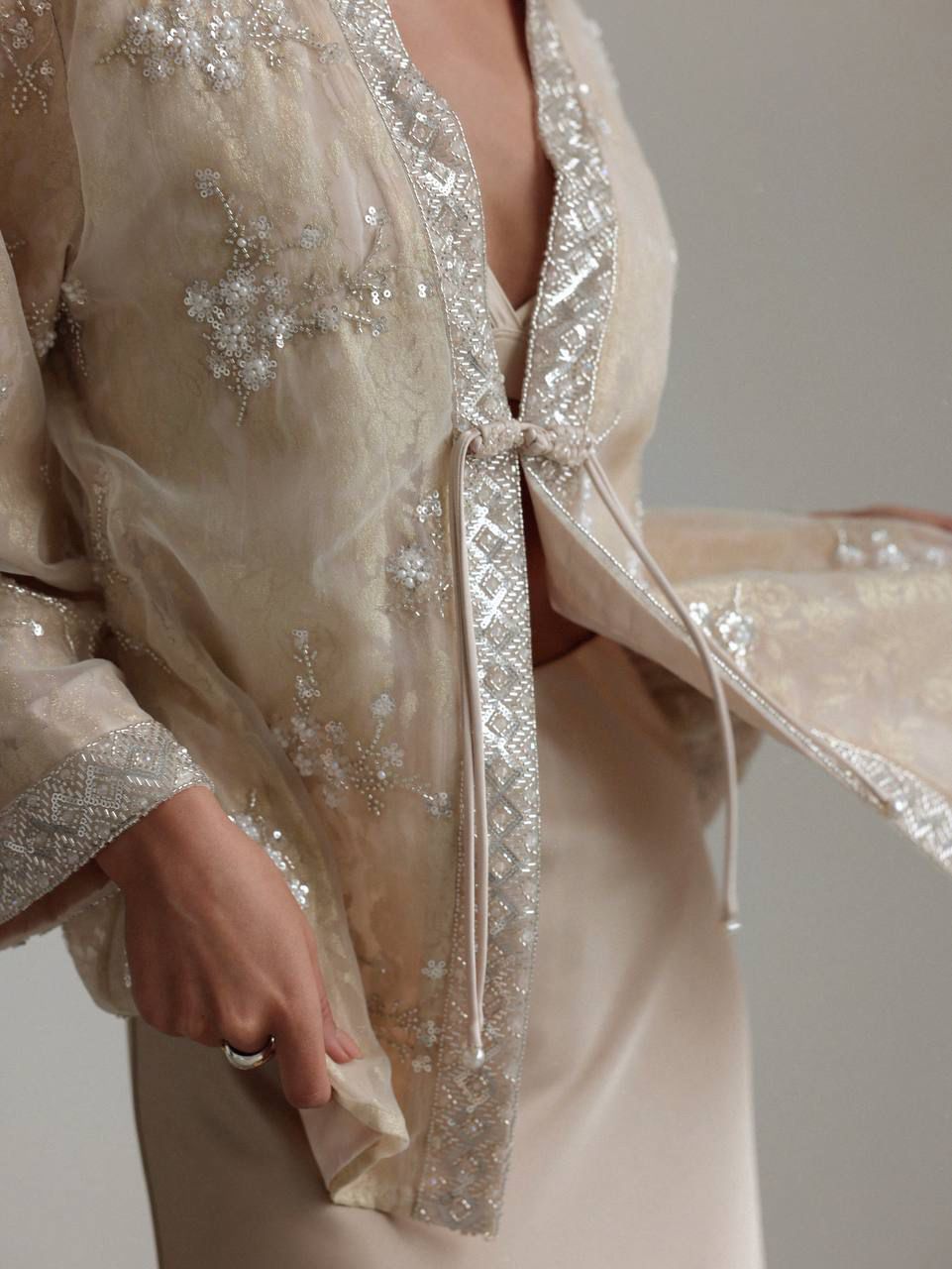 Embroidered Organza Kimono