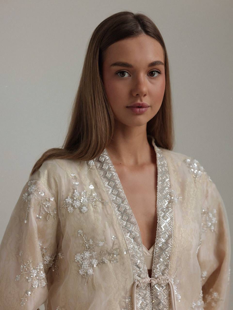 Embroidered Organza Kimono