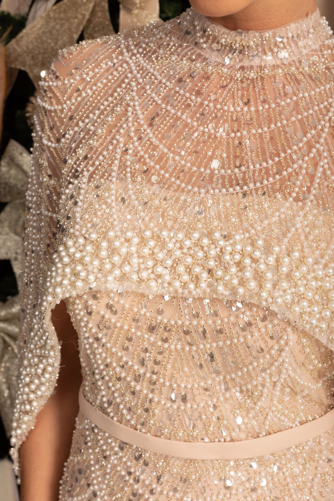 Aurora Embellished Maxi Dress Champagne