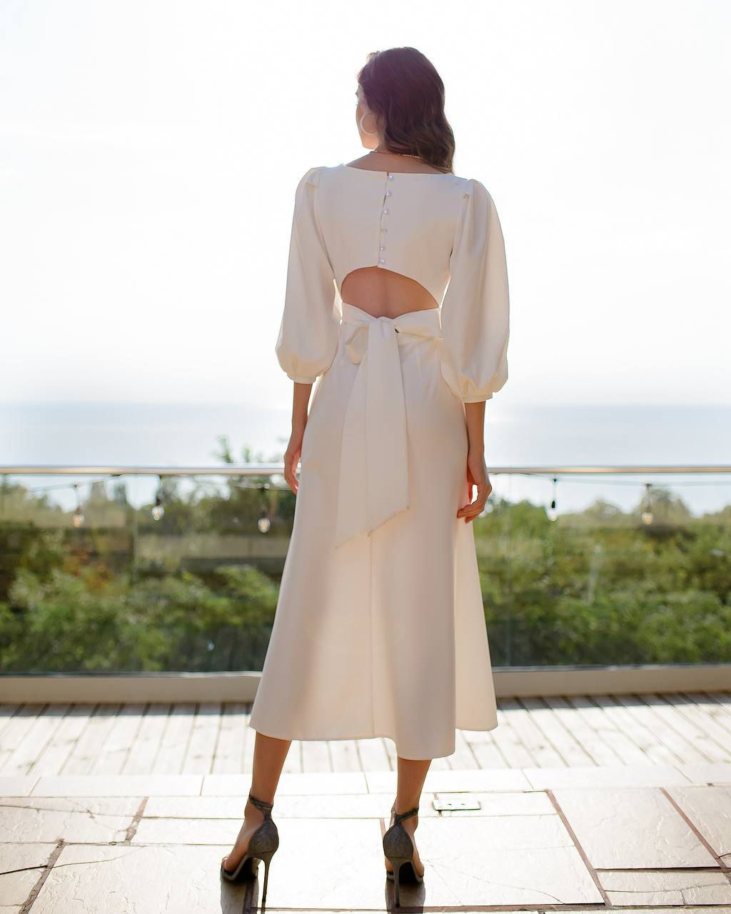 Open-Back Midi Dress