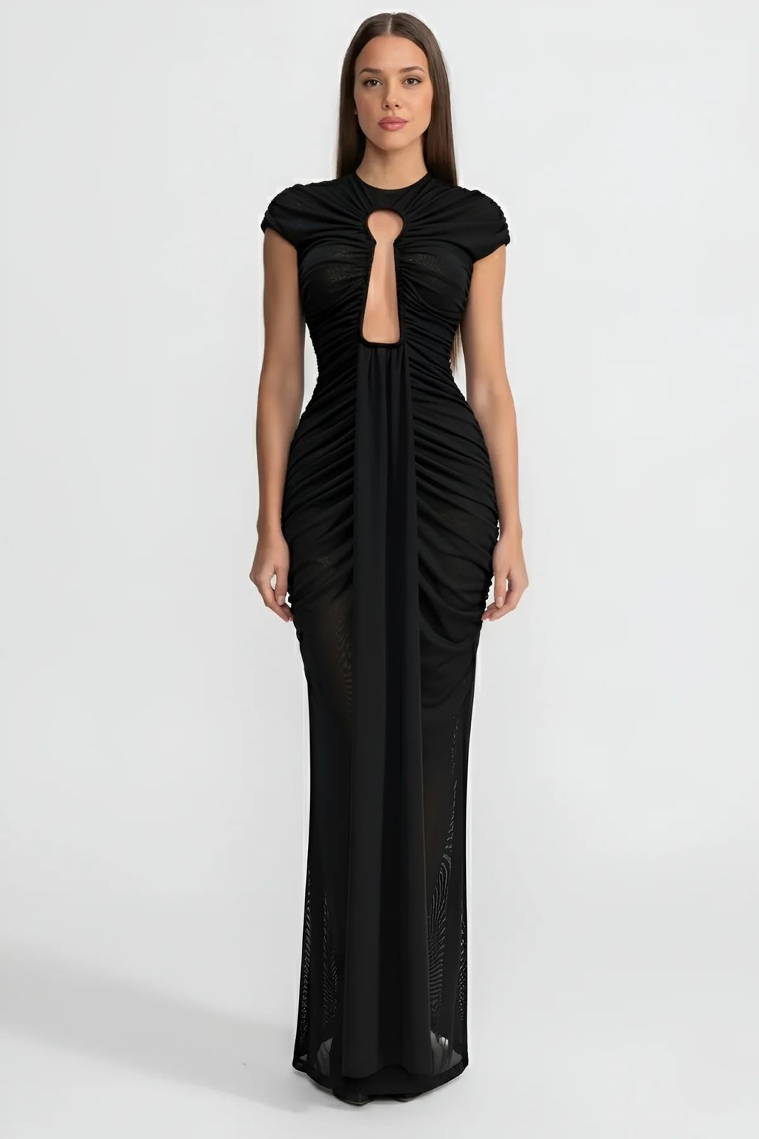Ravelle Long Dress Black