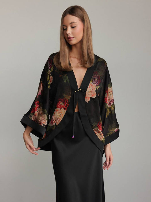 كيمونو شيفون مزهر
