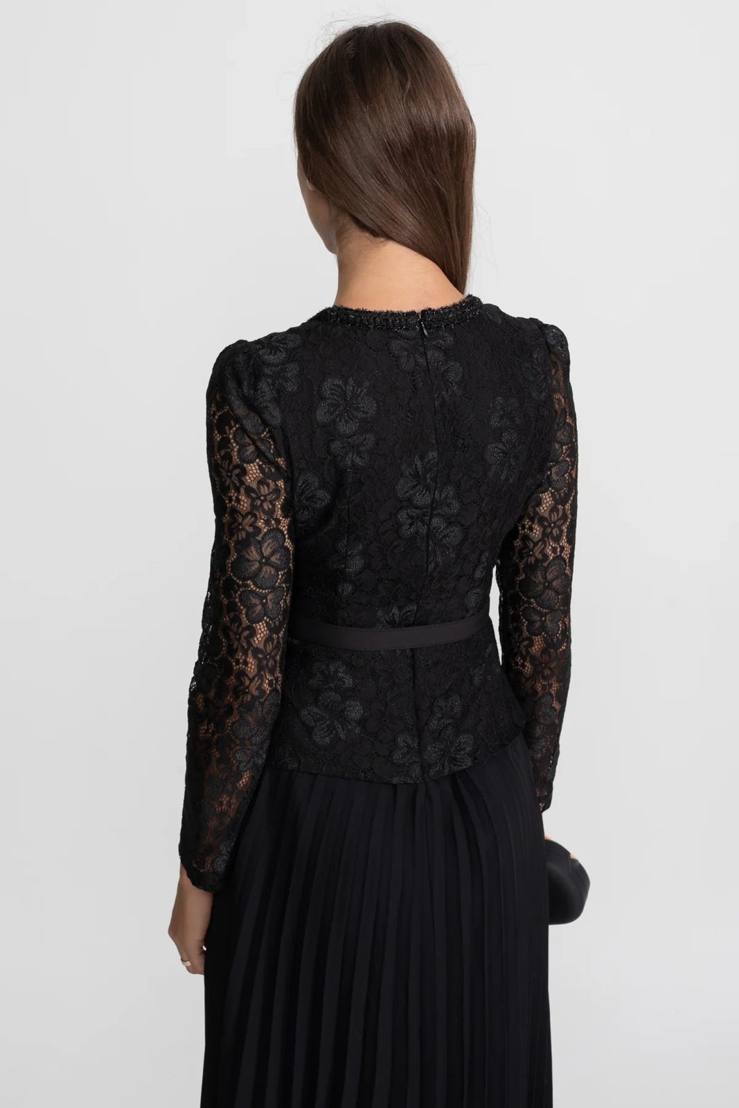 Celeste Black Midi Dress