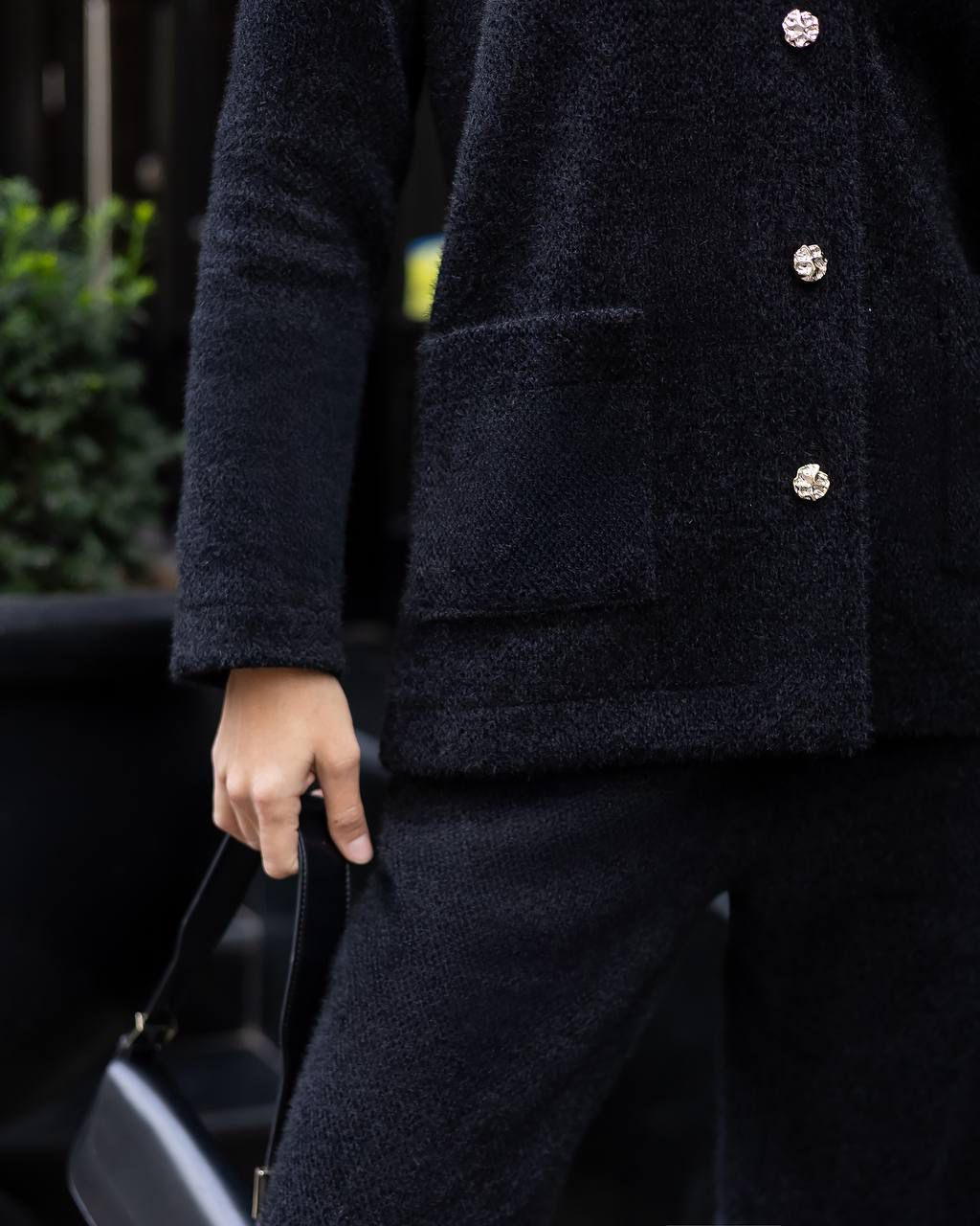 A-Mora Knit Set Black