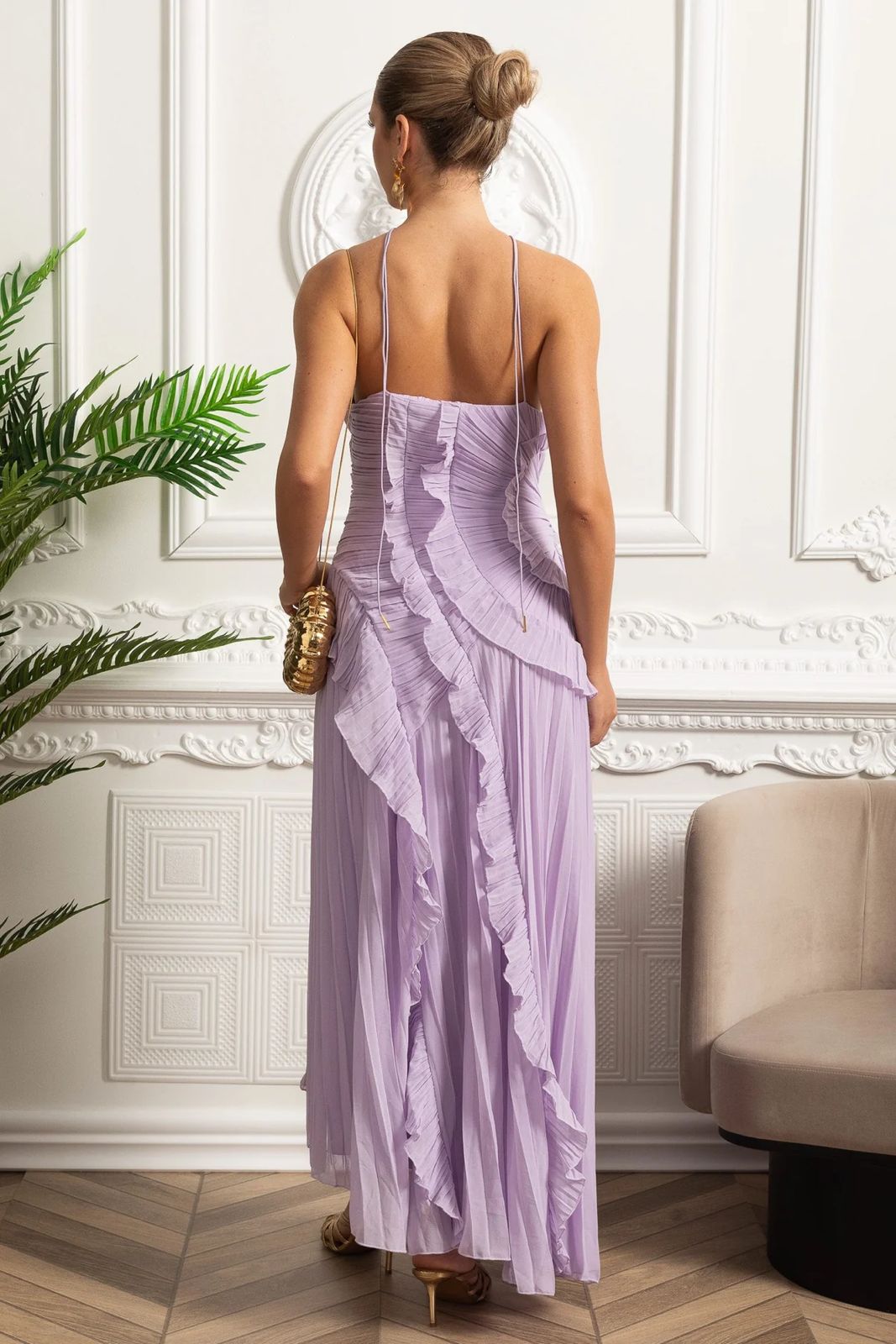 Сукня з рюшами та плісами "Троєчка"