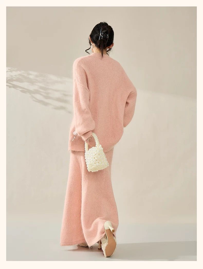 Blush Crystal Knit Set