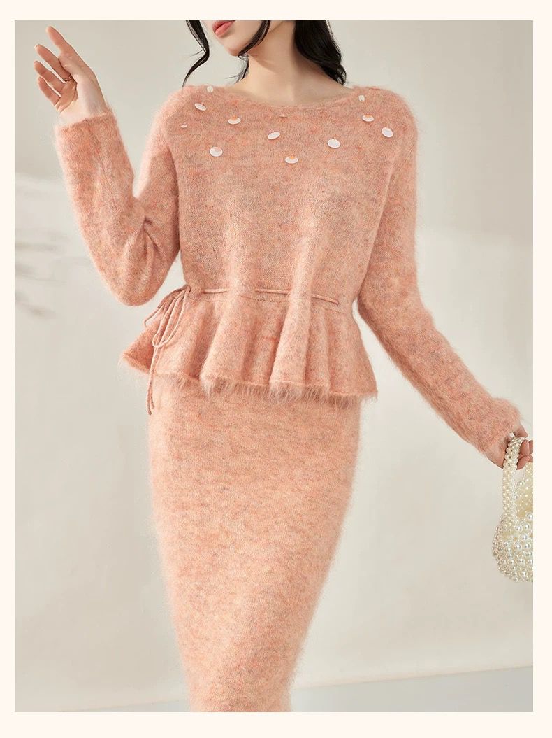 Peach Soft Knit Set