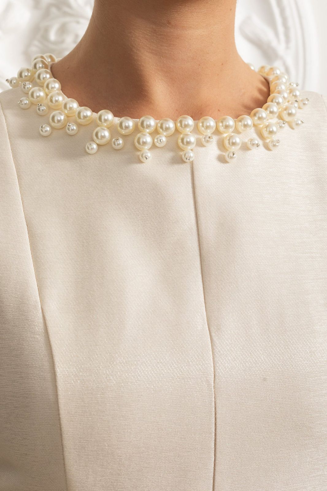 Pearl Tulle Midi Dress