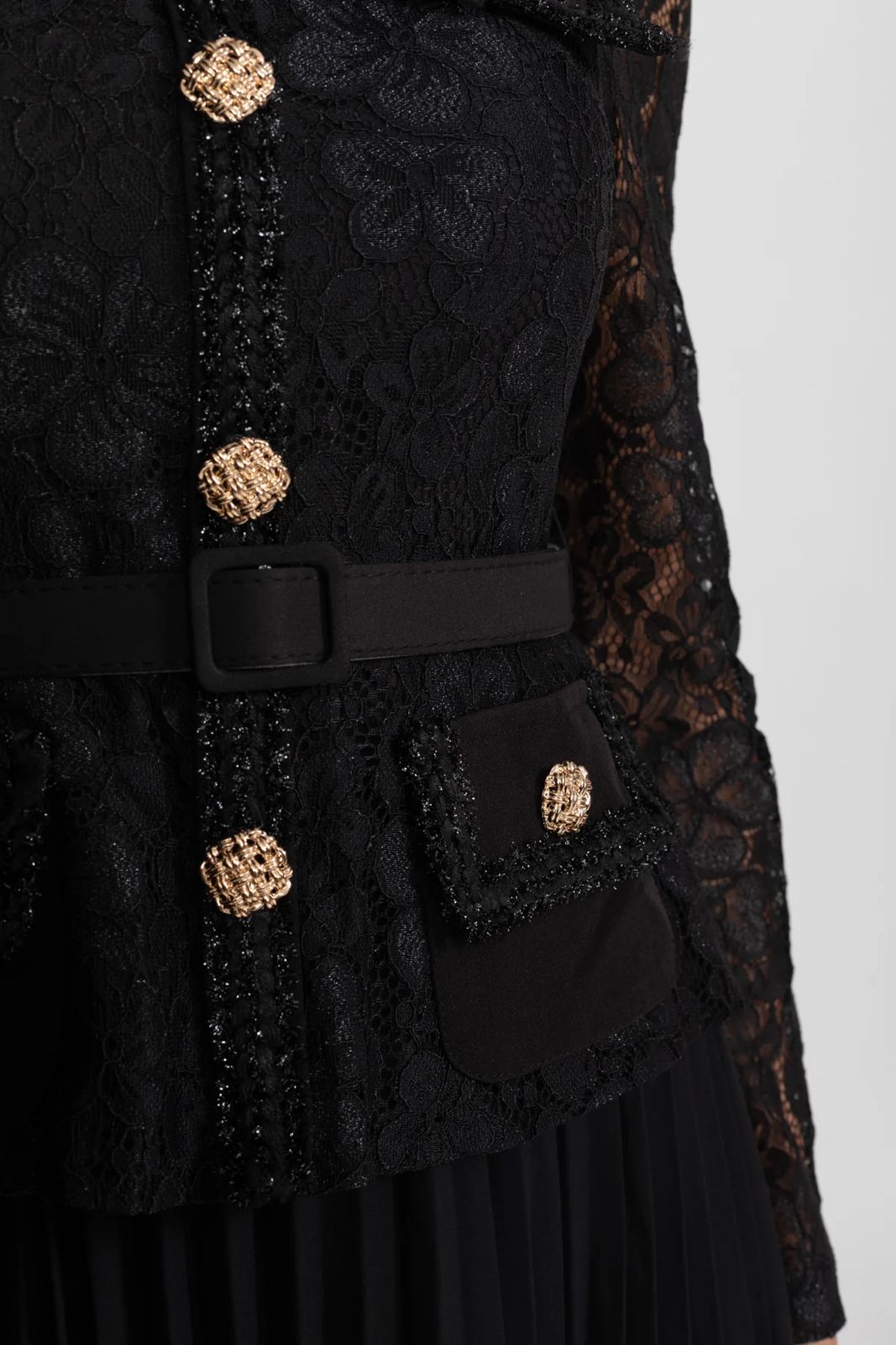 Celeste Black Midi Dress