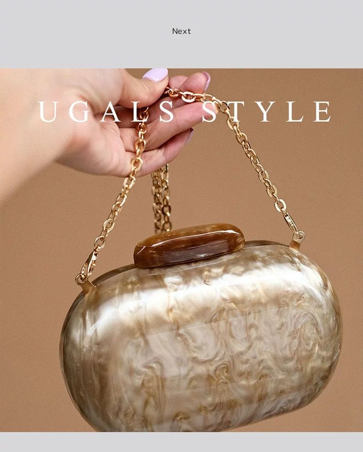 UGALS Marble Glow Clutch