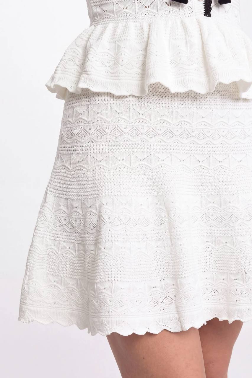 3D Floral Knit Midi Dress