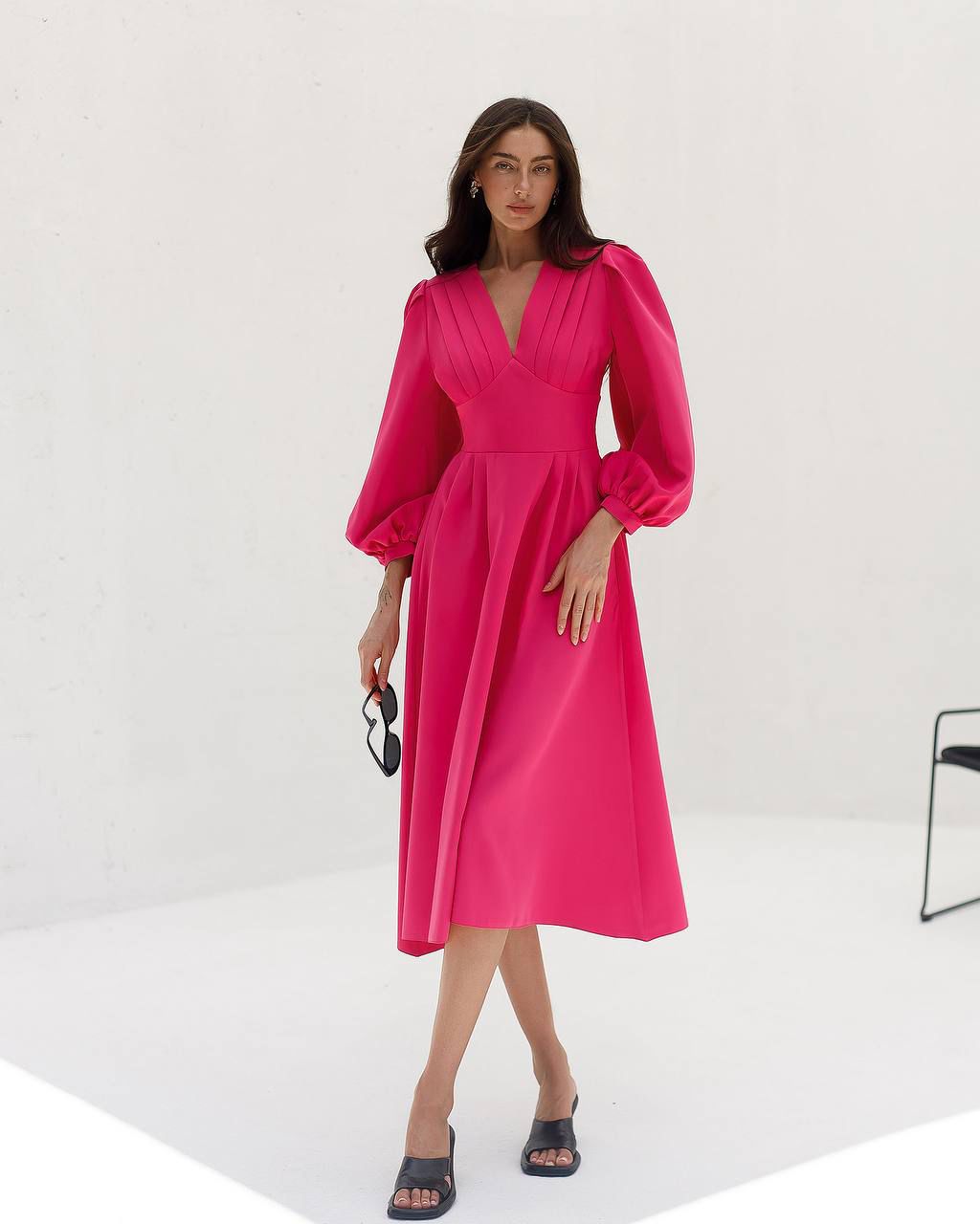 Gloria Midi Dress Pink