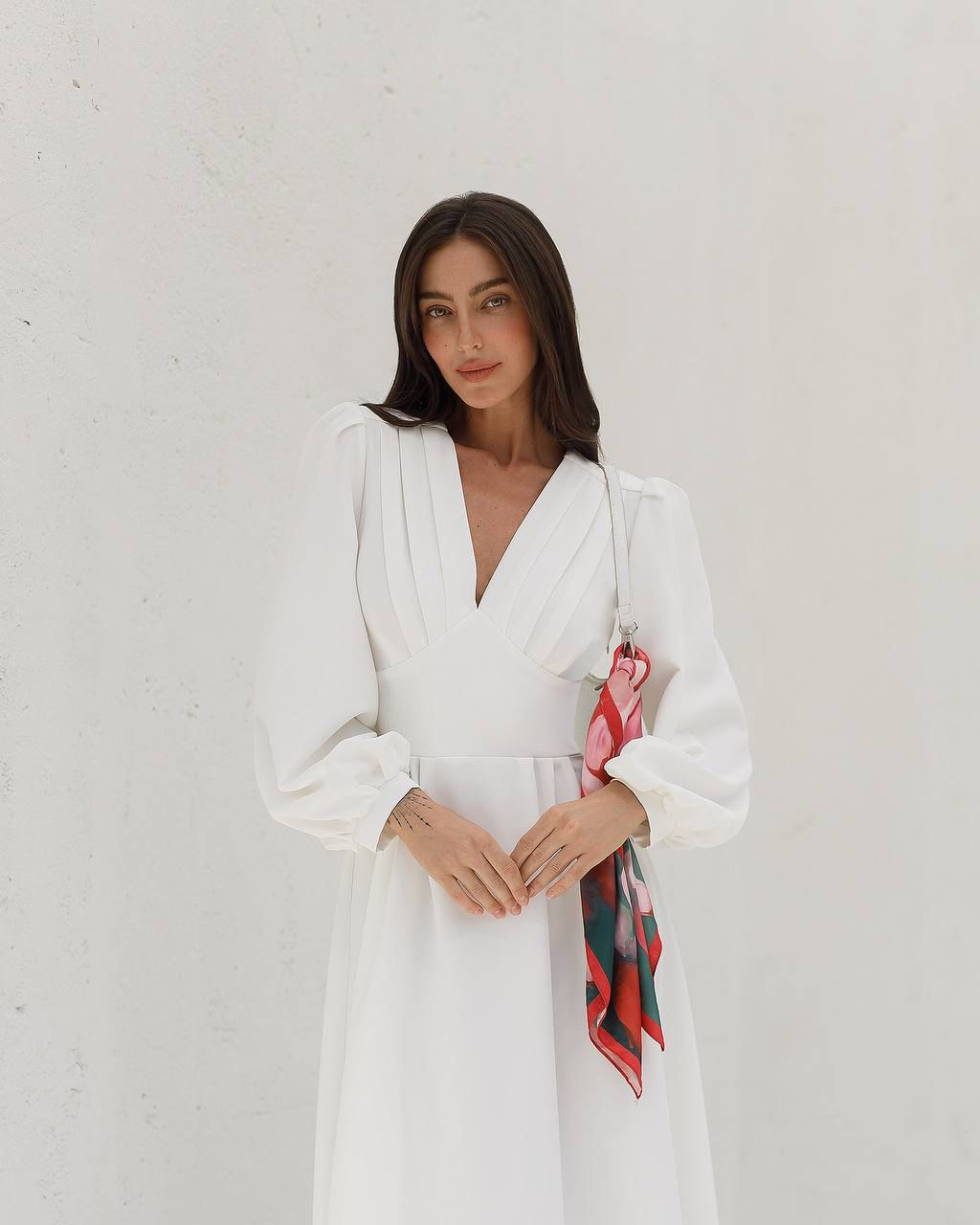 Gloria Midi Dress White