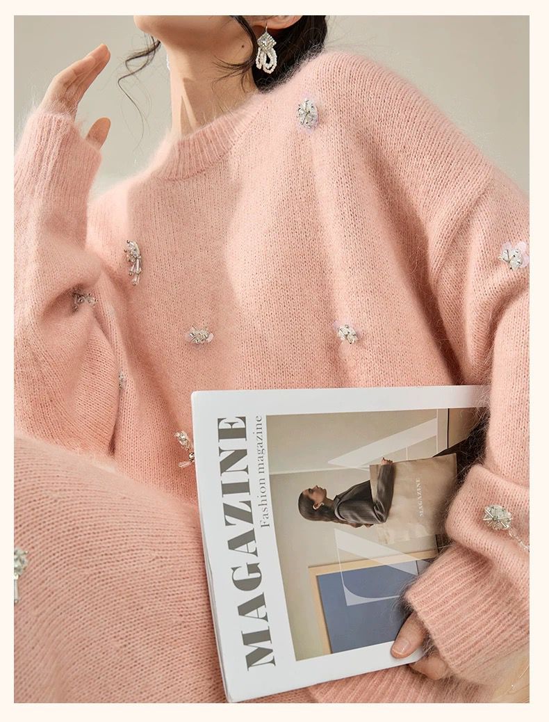 Blush Crystal Knit Set