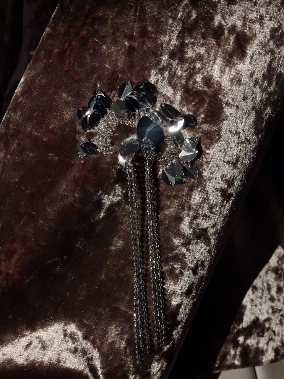 كيمونو مخملي مزخرف