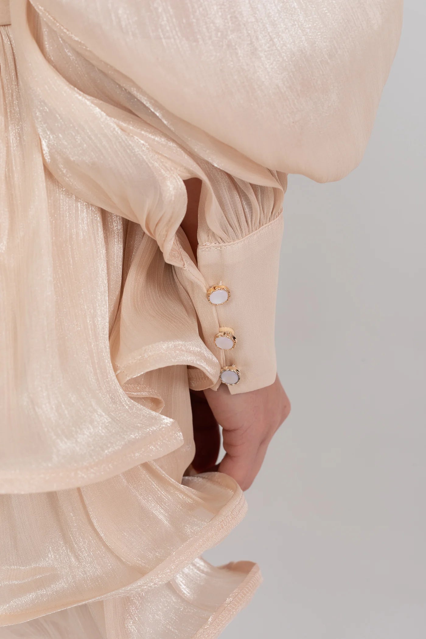 Lumière Beige Mini Dress