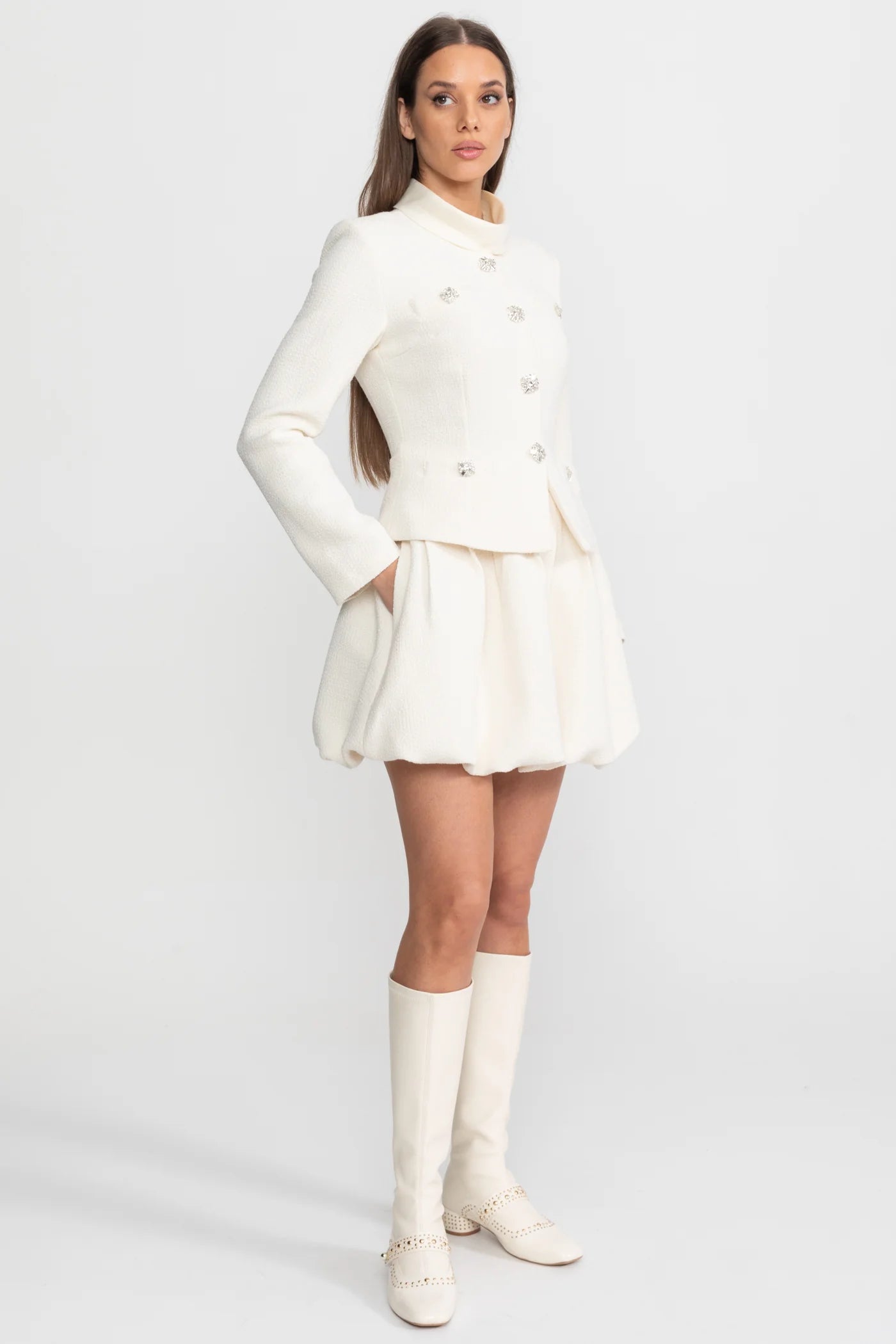 Celeste Ivory Mini Dress Set